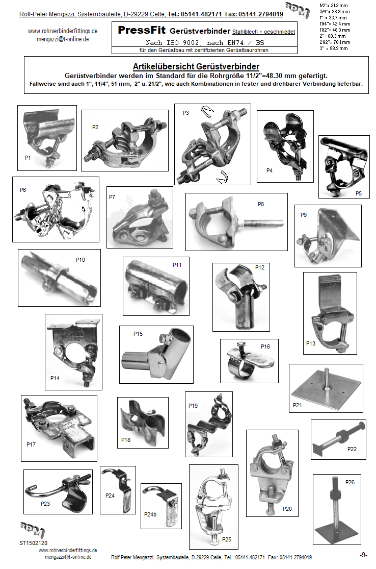 Gerüstschellen Gerüstverbinder Gerüstkupplung Drehkupplung Halbkupplung Drehschelle Stahl verzinkt Halbschelle Trägerkupplung Beam Clamp geschmiedet 11/4Zoll 11/2Zoll 2Zoll 21/2Zoll 21,3 26,9 33,7 42,4 48,3 60,3 mm 42 mm 48 mm 60 mm 76 mm