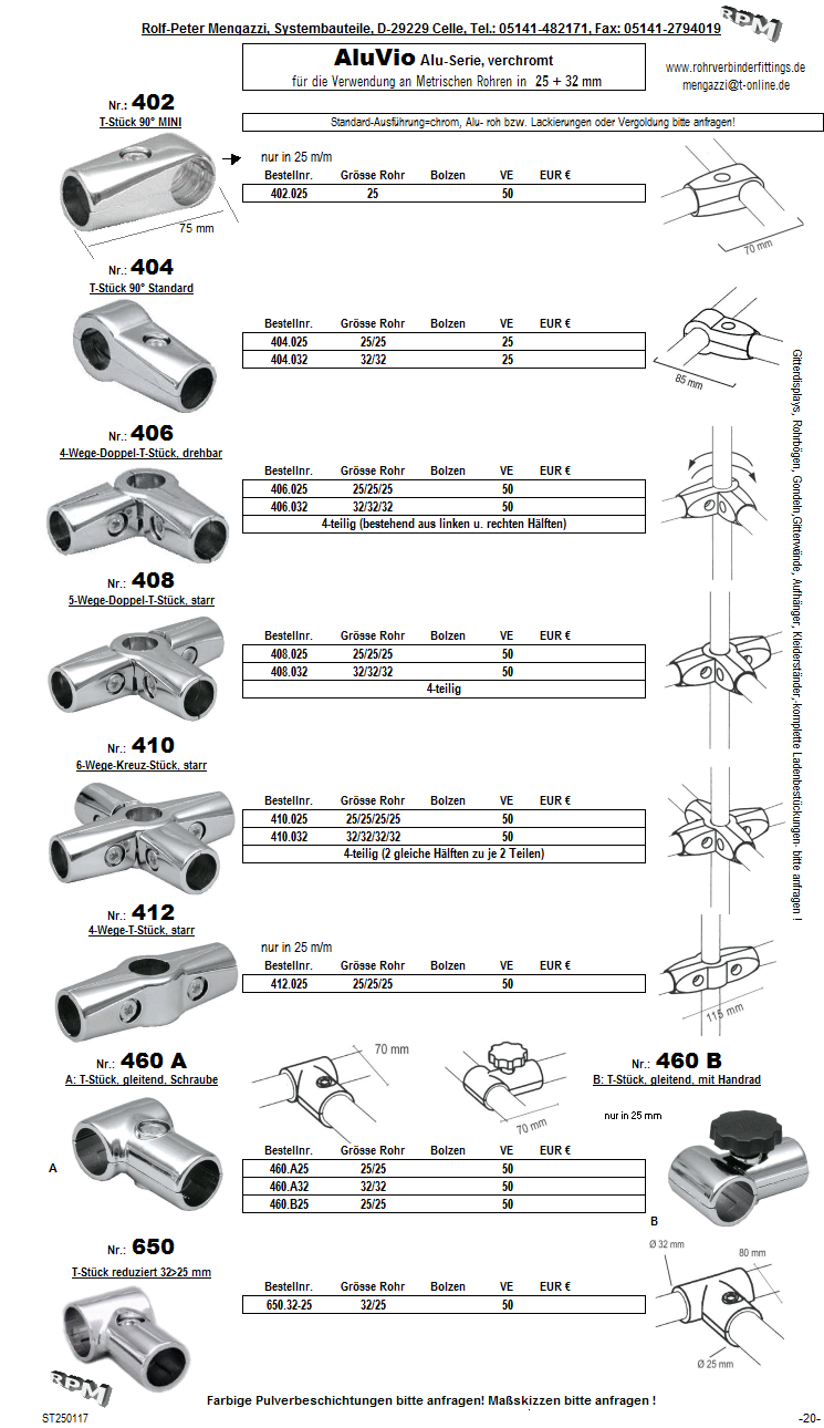 Seite 20_Alu-Vio-Rohrschellen_Rohrverbinder_T-Stücke_Winkelverbinder_T-Verbinder_Eckverbinder_Geländerschellen_Eckschellen_Winkelschellen_Kreuzschellen_Kreuzverbinder_Rohradapter_T-Schellen