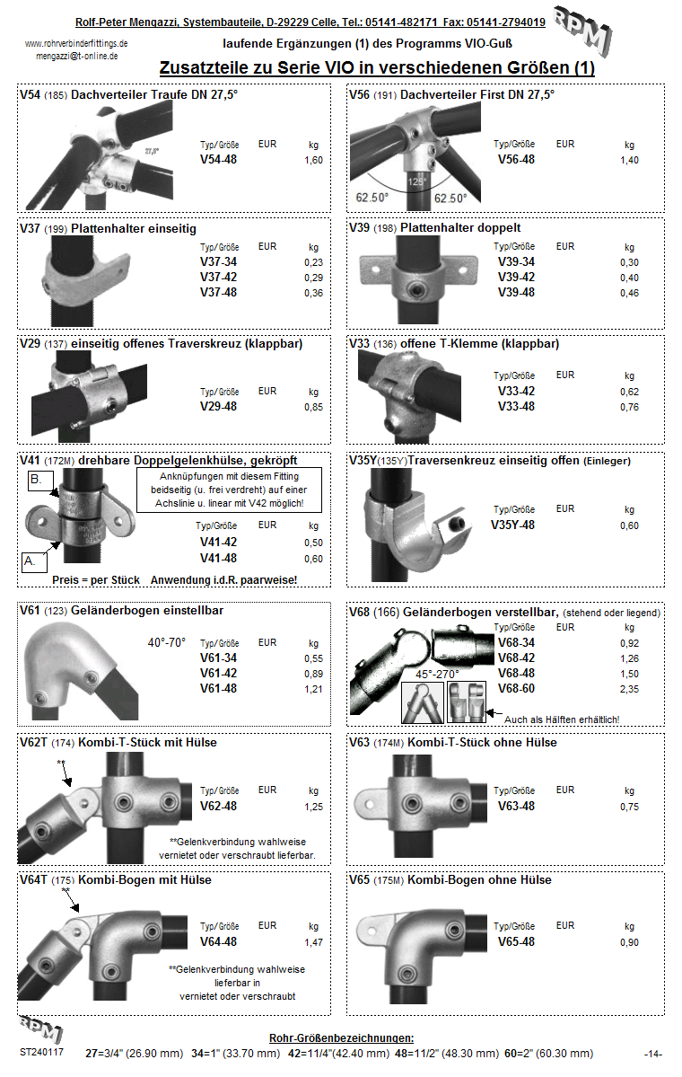  S.14 RPM Interclamp Dachverbinder Dachschelle Plattenhalter Geländerbogen Kombi-T-Stücke Temperguß Temperguss Guß Guss Rohrverbinder Rohrschellen Tempergussverbinder Interclamps verzinkt Rohrverbinder aus Guß Rohrschellen aus Guss Kreuzschellen Eckschellen Winkelschellen Eckverbinder Winkelverbinder Geländerverbinder Geländerfittings Geländer-T-Stücke T-Schellen T-Verbinder T-Kupplungen T-Stück Rohrfittinge gegossen Gußverbinder Gußschellen Gußfittings Rohrfittings Rohrformstücke Rohrhalter Geländerklemmen Rohrfuß Rohrflansch Rohradapter Halbschellen